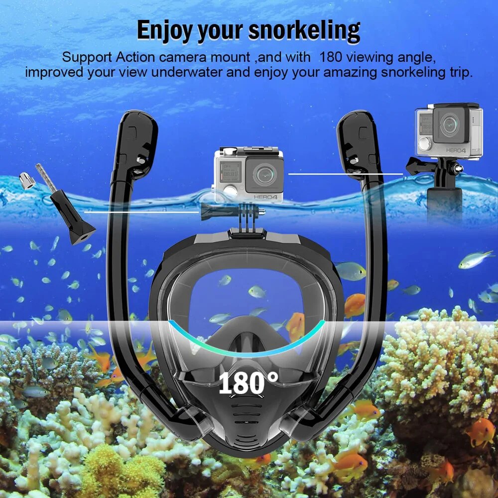 Máscara de snorkel de cara com - Freediving Mask Set reseña y precio