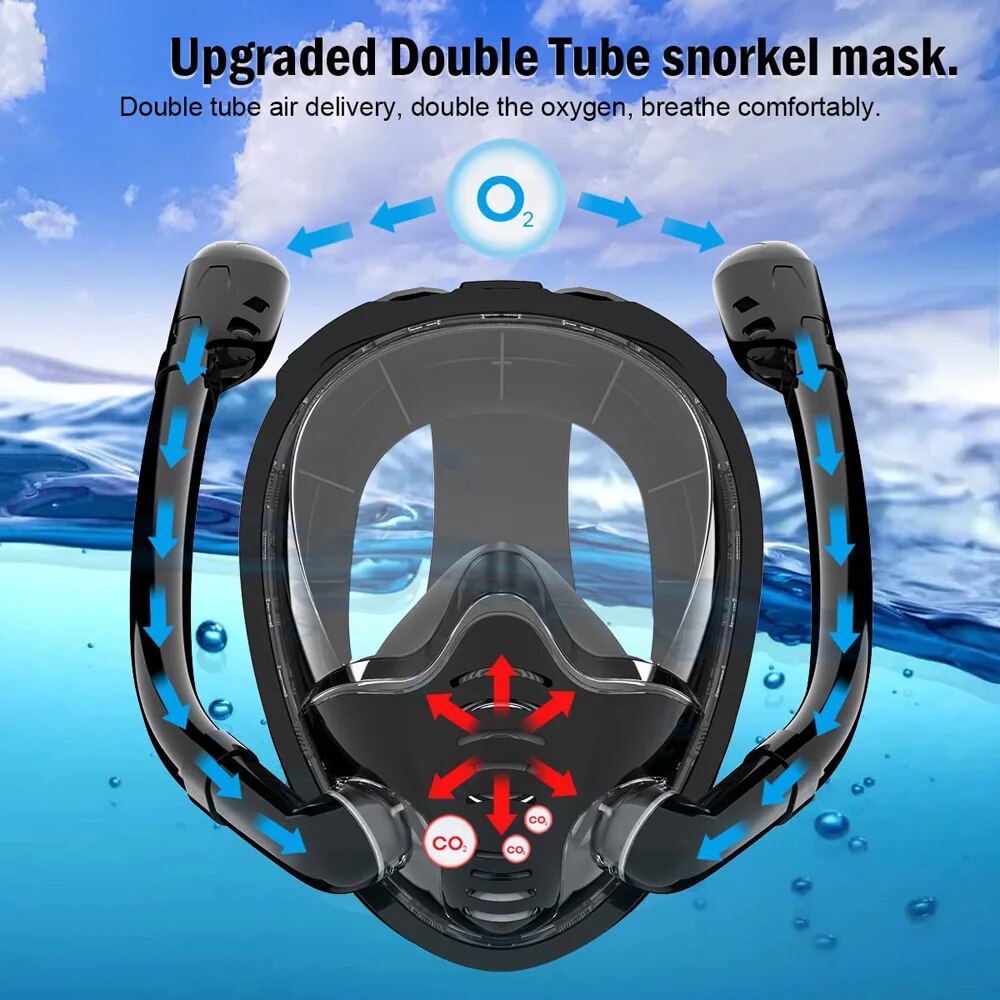 Máscara de snorkel de cara com - Freediving Mask Set reseña y precio
