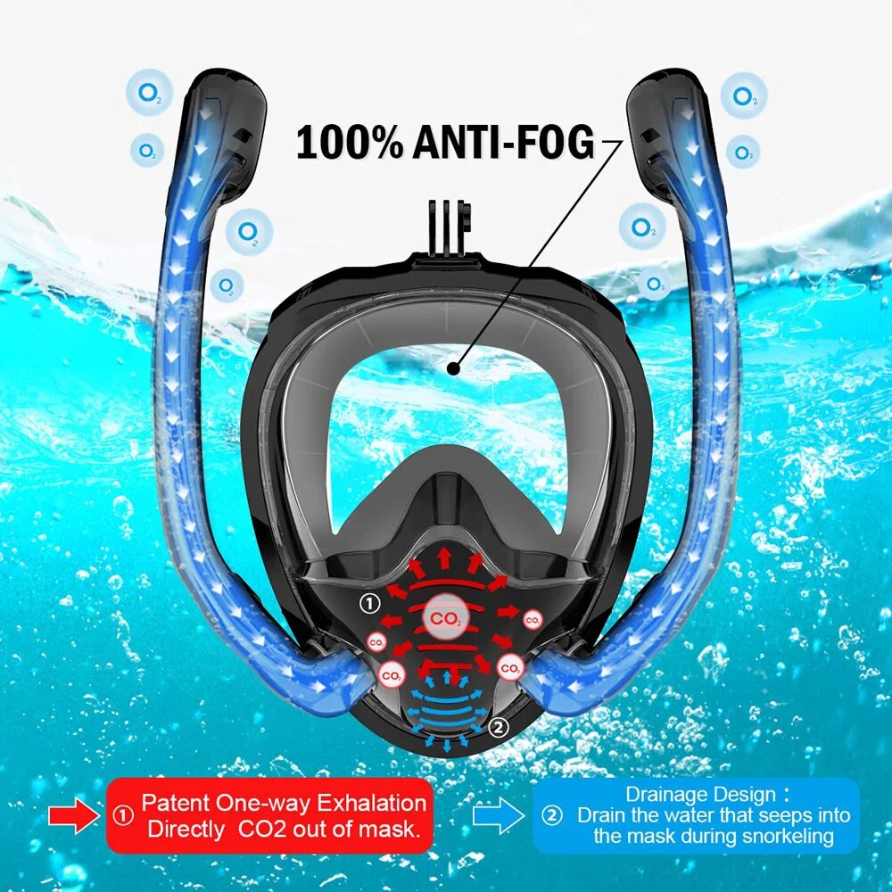 Máscara de snorkel de cara com - Freediving Mask Set reseña y precio