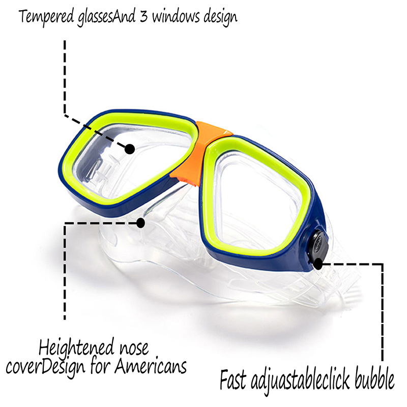 Adultos niños gafas de buceo m - Freediving Mask Set reseña y precio