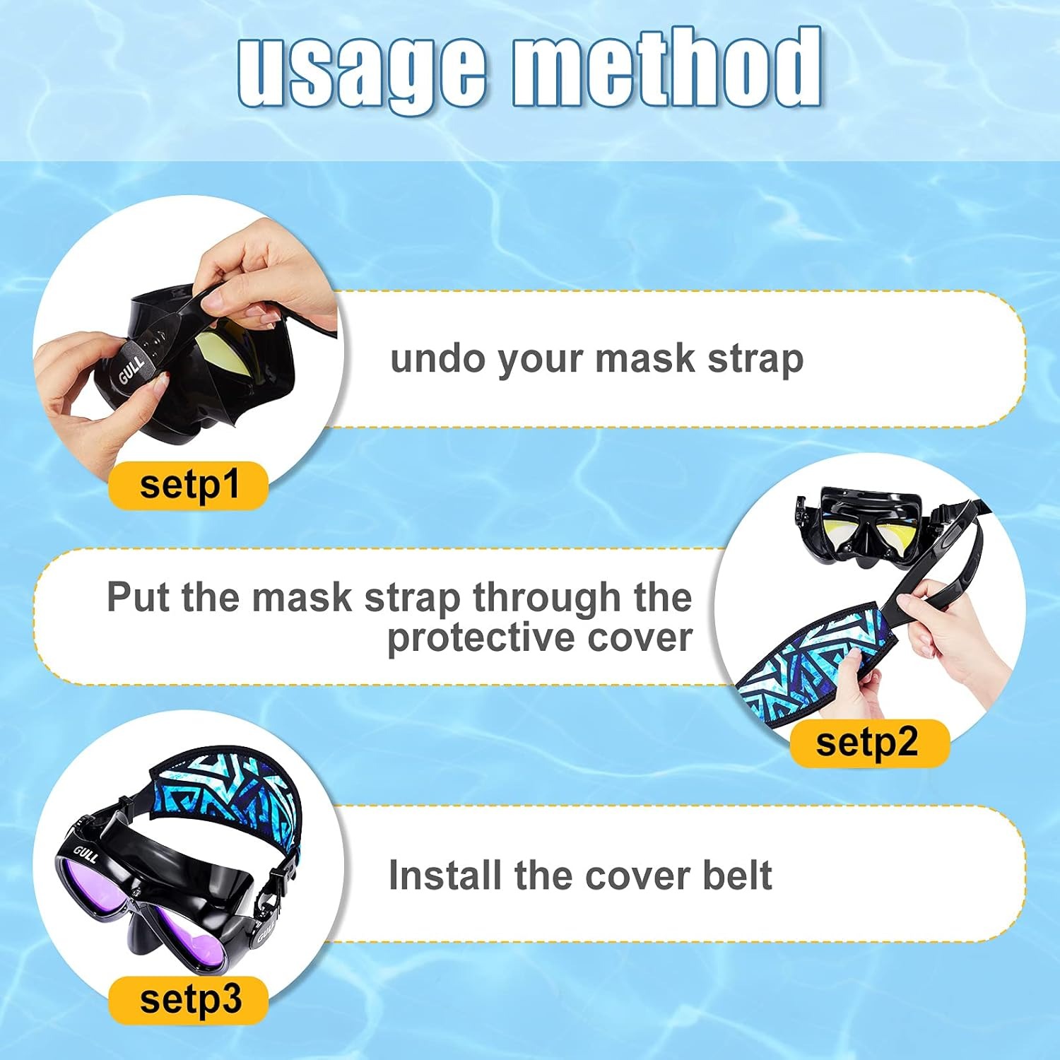 Cubierta de correa de máscara  - Freediving Mask Set reseña y precio