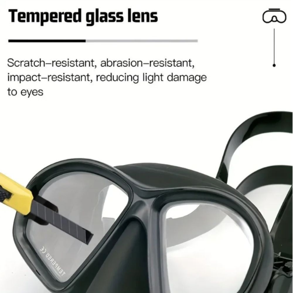Máscara de Buceo de Vidrio Tem - Freediving Mask Set reseña y precio