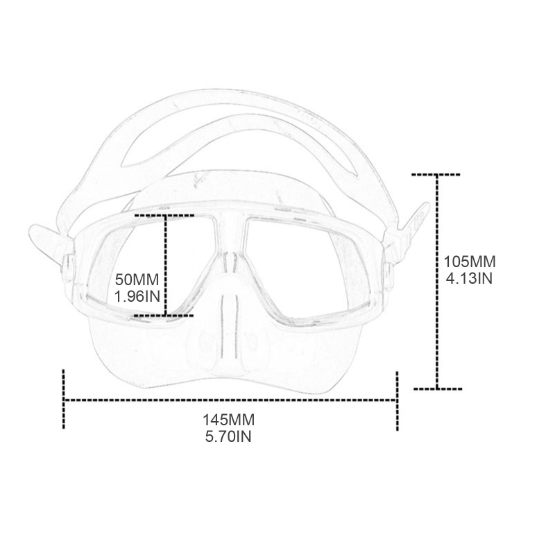 Máscara buceo vidrio templado  - Freediving Mask Set reseña y precio